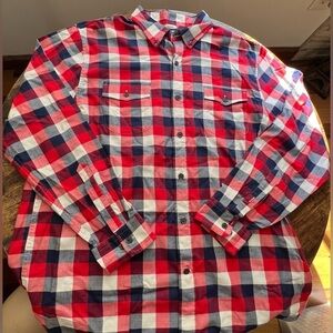 LANDS END | men’s traditional fit, button down plaid shirt. Size: L (16-16.5)